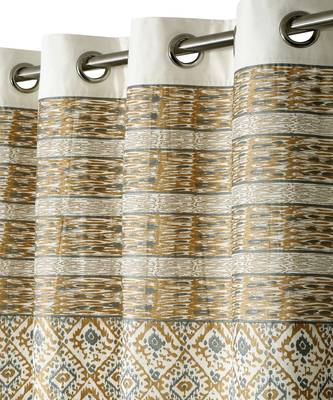 Rajasthan Decor Cotton Metallic Print Set of 2 Long Door Curtain (54x110 Inch) 2
