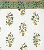 Rajasthan Decor Pure Cotton Floral Print Door Curtain 1 Pc