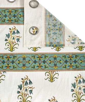 Rajasthan Decor Pure Cotton Floral Print Door Curtain 1 Pc 3