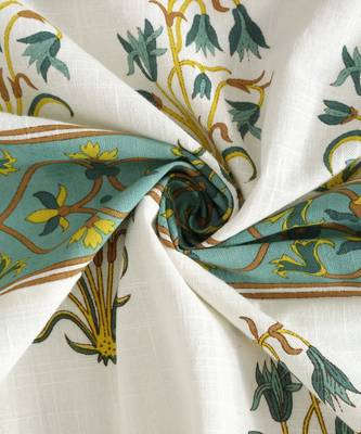 Rajasthan Decor Pure Cotton Floral Print Door Curtain 1 Pc 4