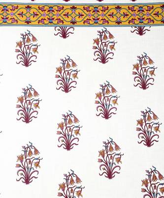 Rajasthan Decor Pure Cotton Floral Print Window Curtain  1 PC 1