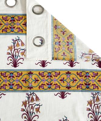 Rajasthan Decor Pure Cotton Floral Print Window Curtain  1 PC 3