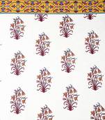Rajasthan Decor Pure Cotton Floral Print Long Door Curtain  1 Pc