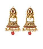 Sparkling Maroon Earrings