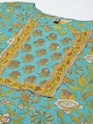 Green printed cotton ethnic-kurtis 4
