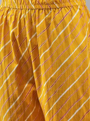 Mustard printed cotton ethnic-kurtis 5