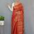Red woven banarasi saree with blouse