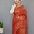 Red woven banarasi saree with blouse