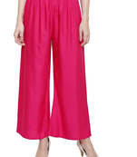 PAVONINE Rani Color Straight Fit Rayon Fabric Palazzo