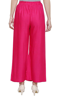 PAVONINE Rani Color Straight Fit Rayon Fabric Palazzo 2