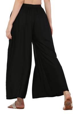 PAVONINE Black Color Rayon Fabric Jumbo pant 2