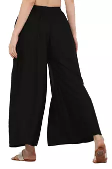 PAVONINE Black Color Rayon Fabric Jumbo pant