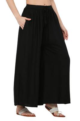 PAVONINE Black Color Rayon Fabric Jumbo pant 3