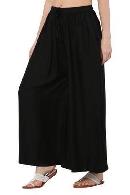 PAVONINE Black Color Rayon Fabric Jumbo pant 5