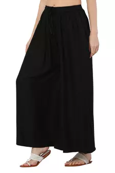 PAVONINE Black Color Rayon Fabric Jumbo pant
