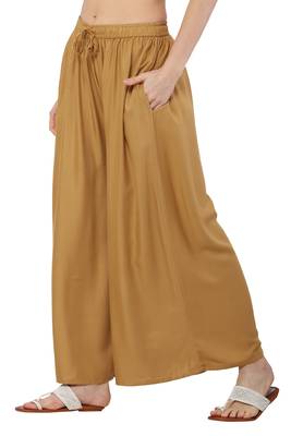 PAVONINE Beige Color Rayon Fabric Jumbo pant 3