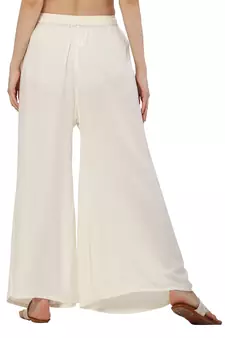 PAVONINE Off White Color Rayon Fabric Jumbo pant