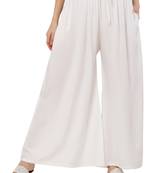 PAVONINE White Color Rayon Fabric Jumbo pant