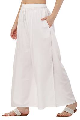 PAVONINE White Color Rayon Fabric Jumbo pant 5