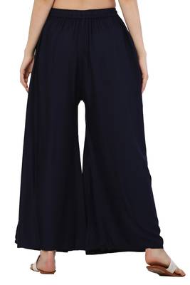 PAVONINE Navy Blue Color Rayon Fabric Jumbo pant 2