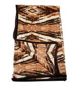 AJANTA HANDLOOM HOUSE Flannel Double Blanket, Lt Brown, Double 93*95 Inches