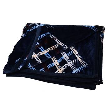 AJANTA HANDLOOM HOUSE Flannel Double Blanket, Navy, Double 93*95 Inches 1