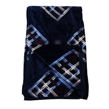 AJANTA HANDLOOM HOUSE Flannel Double Blanket, Navy, Double 93*95 Inches 4
