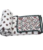 AJANTA HANDLOOM HOUSE 100% Cotton Reversible Double Dohar White | Comforter for AC, Size: Double (85*94 inches)