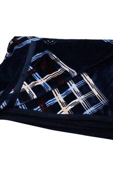 AJANTA HANDLOOM HOUSE Flannel Double Blanket, Navy, Double 93*95 Inches