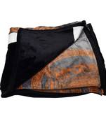 AJANTA HANDLOOM HOUSE Flannel Double Blanket, Rust, Double 93*95 Inches