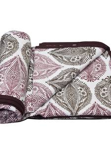 AJANTA HANDLOOM HOUSE 100% Cotton Reversible Double Dohar Brown | Comforter for AC, Size: Double (85*94 inches)