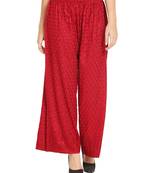 PAVONINE Maroon Color Full Chikankari Rayon Fabric pant