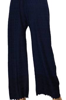 PAVONINE Navy Blue Color Full Chikankari Rayon Fabric pant