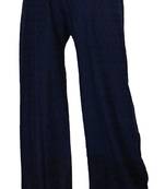 PAVONINE Navy Blue Color Full Chikankari Rayon Fabric pant