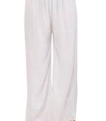 PAVONINE White Color Half Schiffli Chikankari Cotton Fabric pant