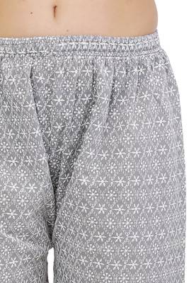 PAVONINE Grey Color Full Thread Chikankari Cotton Fabric pant 5
