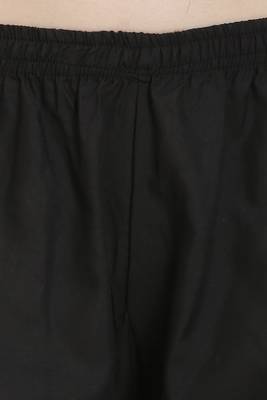 PAVONINE Black Color Chikankari Lace Scalloped Hem Cotton Fabric pant 5