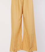 PAVONINE Beige Color Goti Aari Work Rayon Fabric pant