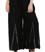 PAVONINE Black Color Mirror Embroidery Work pant