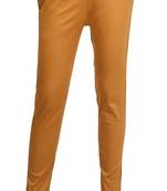 PAVONINE Dark Skin Color Stretchable Cotton Lycra Fabric Pencil Pant