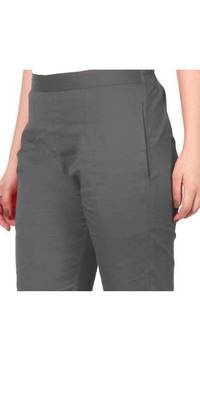 PAVONINE Grey Color Stretchable Cotton Lycra Fabric Pencil Pant 4