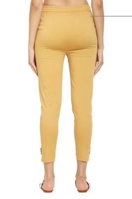 PAVONINE Light Skin Color Stretchable Cotton Lycra Fabric Pencil Pant 2