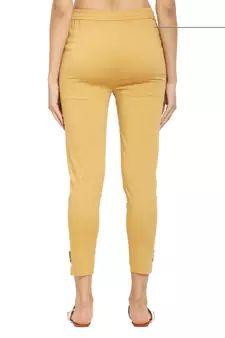 PAVONINE Light Skin Color Stretchable Cotton Lycra Fabric Pencil Pant