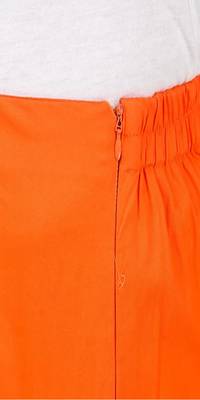 PAVONINE Orange Color Stretchable Cotton Lycra Fabric Pencil Pant 5