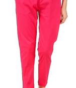 PAVONINE Rani Color Stretchable Cotton Lycra Fabric Pencil Pant