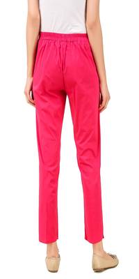 PAVONINE Rani Color Stretchable Cotton Lycra Fabric Pencil Pant 2