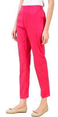 PAVONINE Rani Color Stretchable Cotton Lycra Fabric Pencil Pant 3