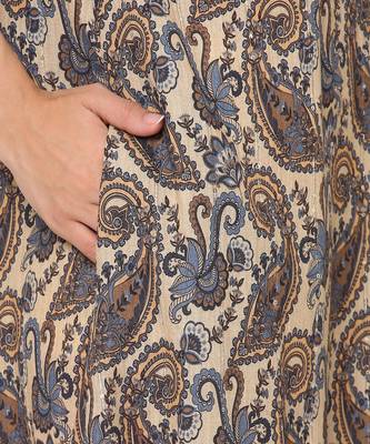 Beige Paisley Printed   Tunic Dress 5