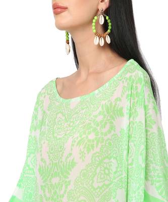 Mint Abstract Print Kaftan Top 6
