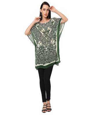 Green Abstract Print Kaftan Top 1